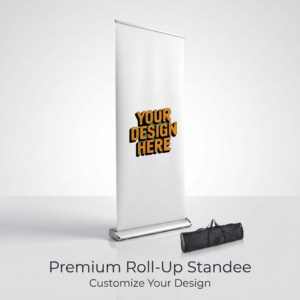 Premium rollup standee for event display