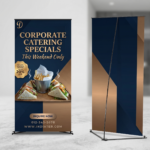 V banner standee for outdoor promotion