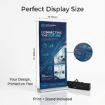 Portable roll up banner stand for exhibition