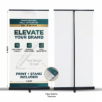 Portable black advertising standee