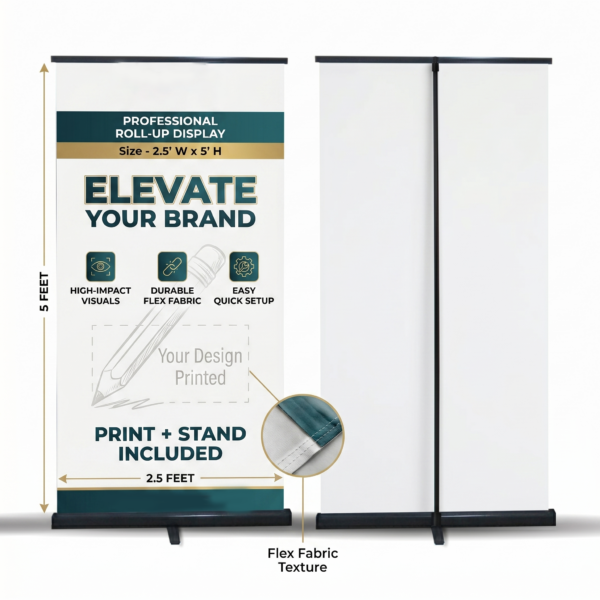 Promotional standee with premium black finish