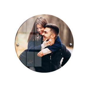 Customized Acrylic UV Photo Frame Round design with HD UV printing