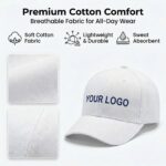 Customize white cap with logo printing