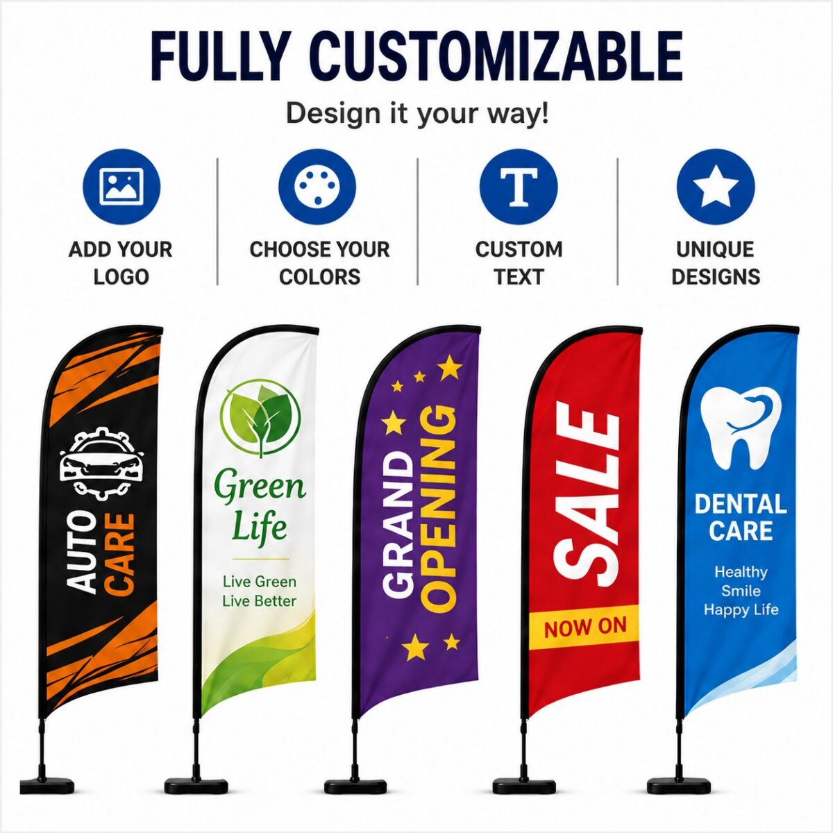 promotional feather banner