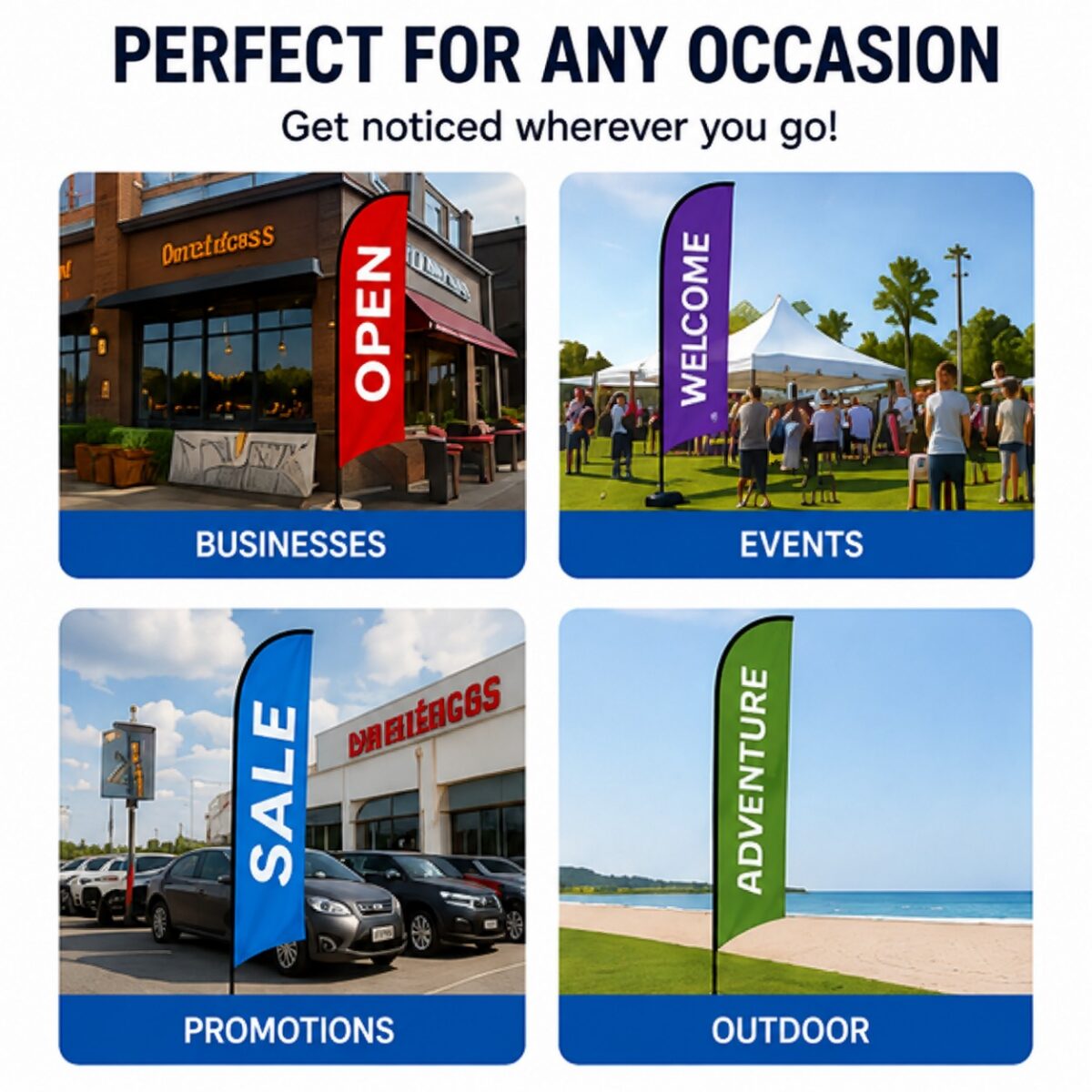 HD printed promotional feather banner