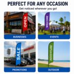 HD printed promotional feather banner