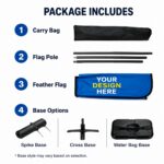 Portable advertising feather flag stand